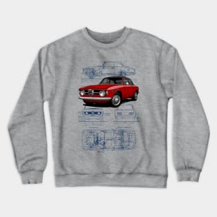 My drawing of the classic Italian sports coupe Crewneck Sweatshirt